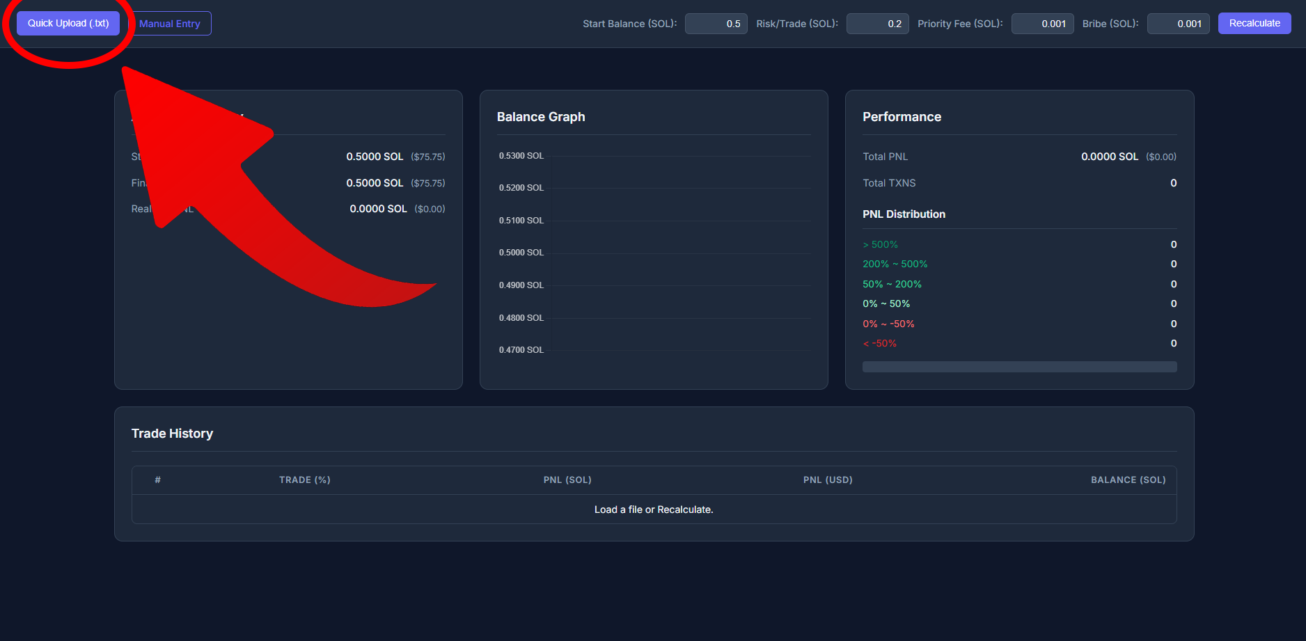Dashboard Quick Upload Button